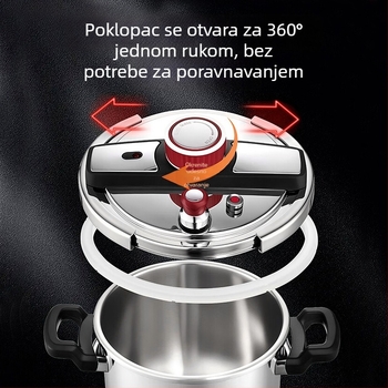 8L Kućni posuda za tlak od nehrđajućeg čelika 304, debelo dno, sigurnost protiv eksplozije