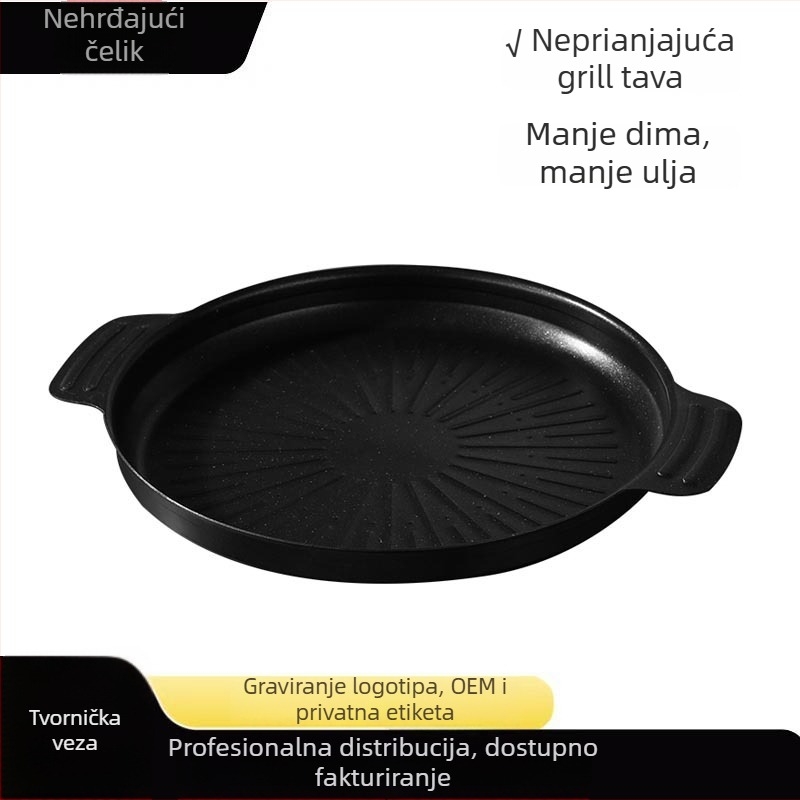 Tava s Maifan kamenom, neprijanjajuća, za indukcijske ploče, prijenosni roštilj i palačinka za kampiranje