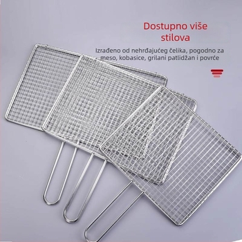 Nehrđajući čelik mreža za roštilj za ribu, mreža za povrće, set alata za roštilj s kliještima