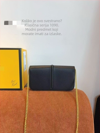 Svestrana ženska torba s lančanim remenom, za ramena ili crossbody, clutch, akordeon stil