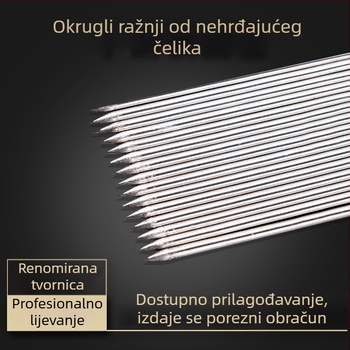Nerđajući čelični ražnjići s držačima za roštilj, janjetinski ražnjići i drveni okrugli ražnjići za kobasice