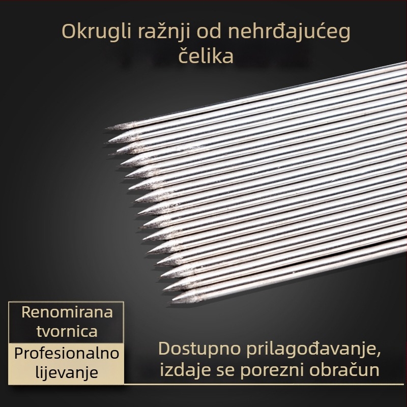 Nerđajući čelični ražnjići s držačima za roštilj, janjetinski ražnjići i drveni okrugli ražnjići za kobasice
