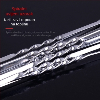Bez magnetskih nehrđajućih čeličnih okruglih štapića za roštilj, duljine 38 cm, širine 4,5 cm, set od 144 komada