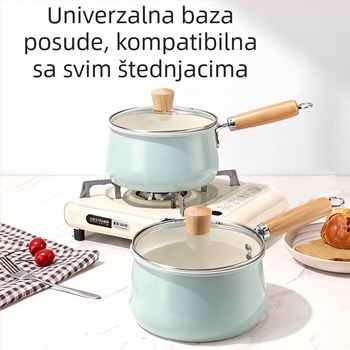 Mali keramički lonac za hranjenje bebe, neprijanjajuća površina, za juhe i tjesteninu, nordijskog stila, za kuću i restoran