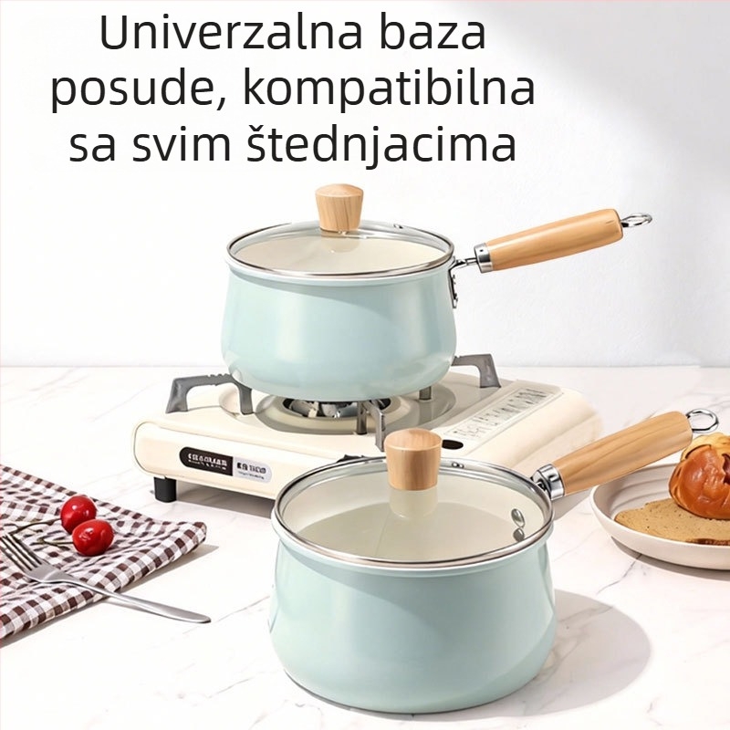 Mali keramički lonac za hranjenje bebe, neprijanjajuća površina, za juhe i tjesteninu, nordijskog stila, za kuću i restoran