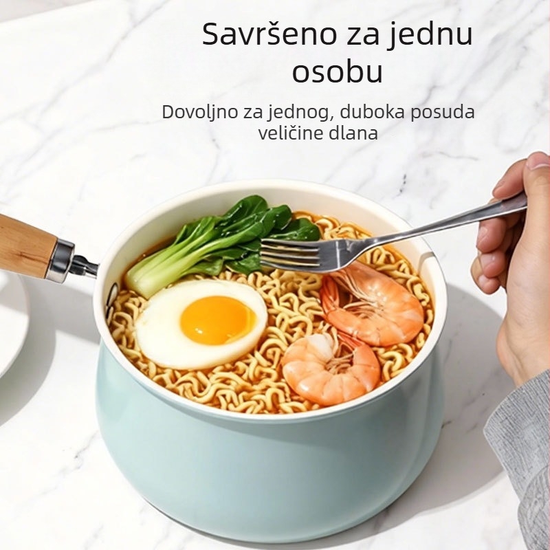 Mali keramički lonac za hranjenje bebe, neprijanjajuća površina, za juhe i tjesteninu, nordijskog stila, za kuću i restoran