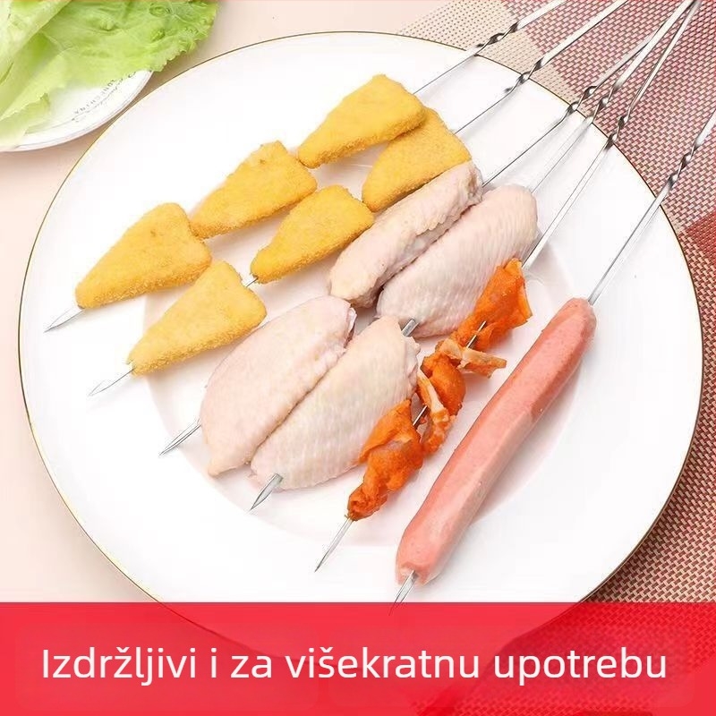 Nehrđajući čelični štapići za roštilj, za grilanje, kompatibilni s visećom pećnicom, alati za roštilj