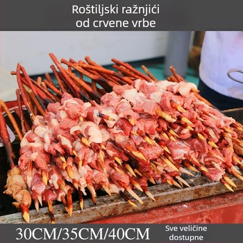 Drveni ražnjići za roštilj – crvena vrba, 500 komada