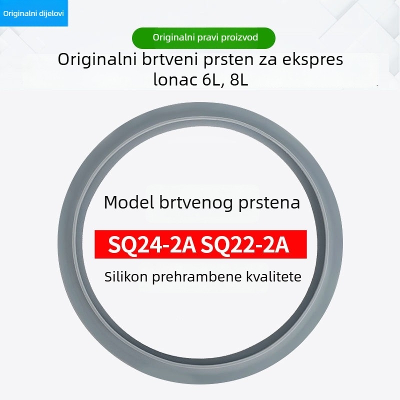 Silikonski brtvni prsten za lonac pod pritiskom, otporan na eksplozije, veličine 20/22/24/26 cm