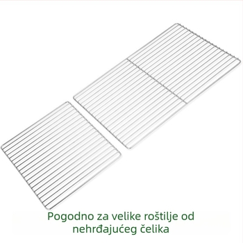 Nehrđajući čelik – pravokutna mreža za roštilj, mreža za grilliranje na otvorenom