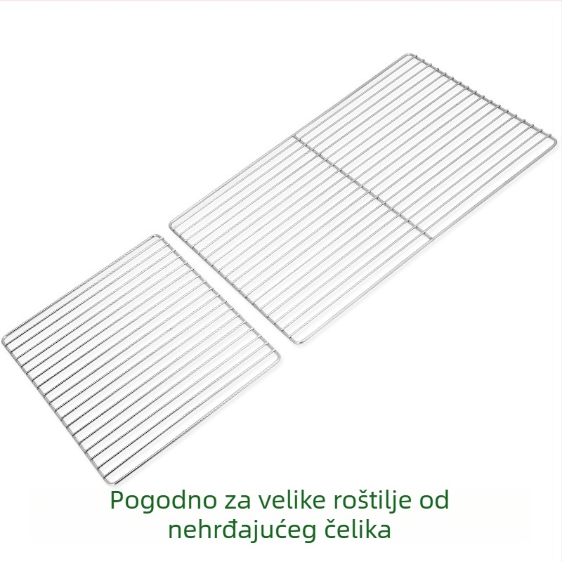 Nehrđajući čelik – pravokutna mreža za roštilj, mreža za grilliranje na otvorenom