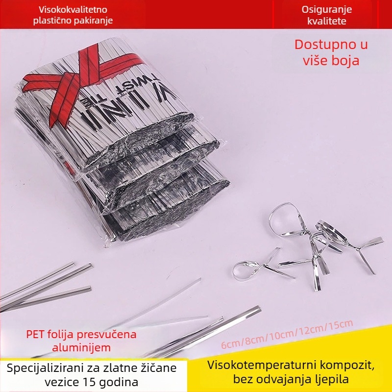 Set od 800 komada, dimenzija 10 cm × 8 cm, vezice za hranu, šnore za sladoled i višenamjenske vezice