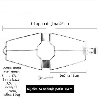Nehrđajući čelični klipse za pečenu patku, kukice, stalci i alati za roštilj