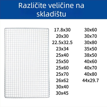 Jednokratna galvanizirana mreža za roštilj, valovitog oblika