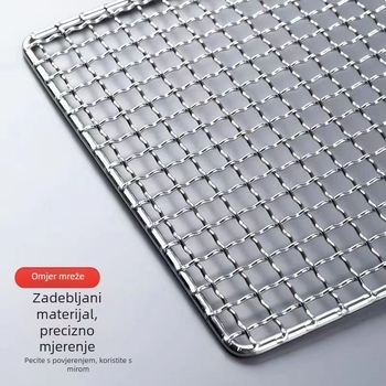 Pravokutna mreža za roštilj za meso i povrće