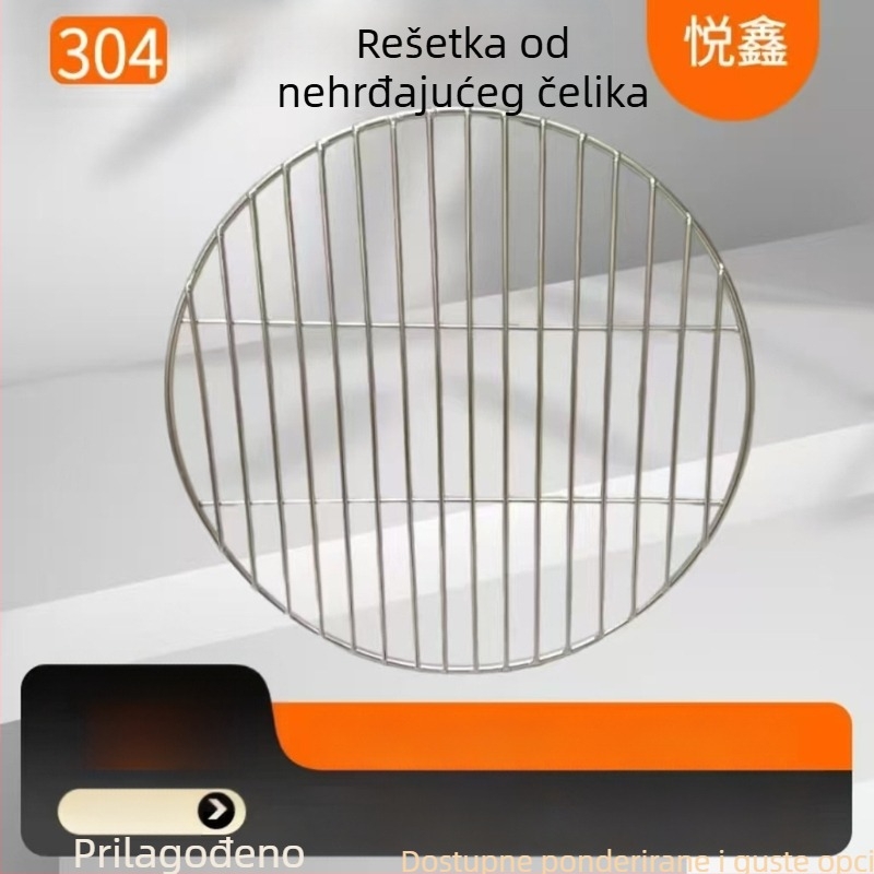 Prilagođena čvrsta rešetka od 304 nehrđajućeg čelika za dušeno meso; anti-prijanjajuća mreža za roštiljanje i dimljenje mesa