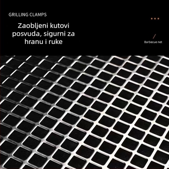 304 nehrđajući čelik, debela mreža za roštilj i pećnicu, mreža s kvadratnim otvorima, mreža za obradu hrane