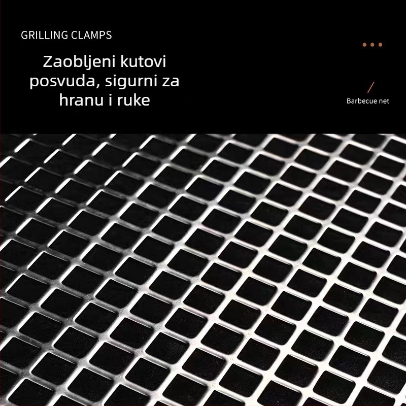 304 nehrđajući čelik, debela mreža za roštilj i pećnicu, mreža s kvadratnim otvorima, mreža za obradu hrane