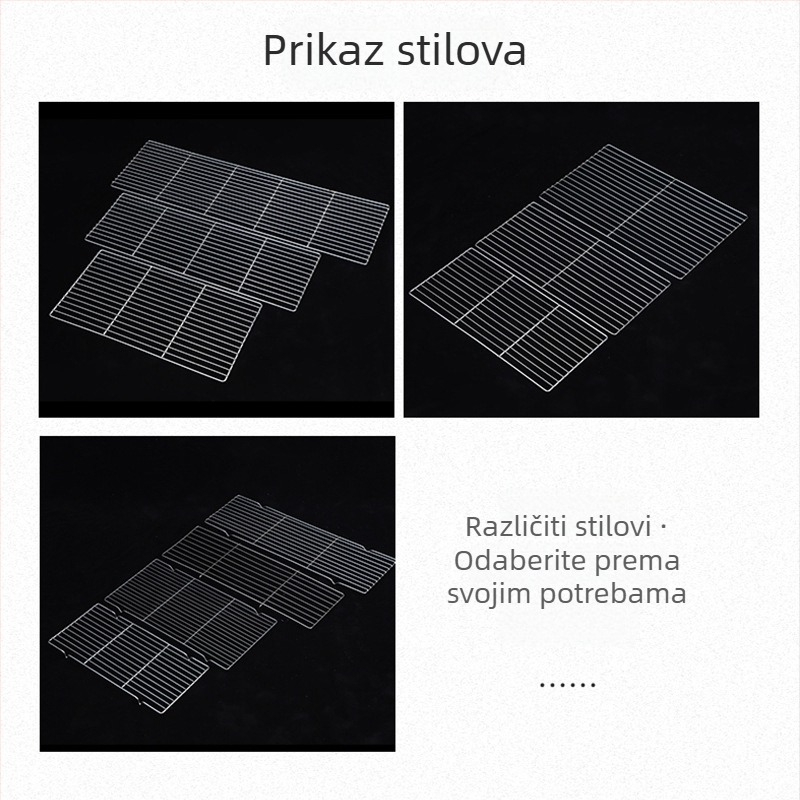 Nehrđajući čelični mrežni roštilj — linearna mreža za pećnicu i roštilj, mreža za piletinu