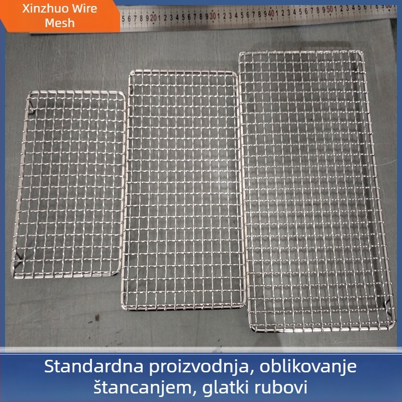 304 nehrđajući čelik mreža za roštilj s klipom za ribu, mreža za pećnicu, odvodna i rashladna rešetka za kolače