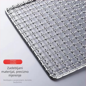 Roštilj mreža za pećnicu od nehrđajućeg čelika 304, pravokutna, ojačana, za komercijalnu uporabu