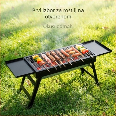Prijenosni roštilj na ugljen bez dima, za kampiranje i dvorište