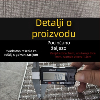 Mreža od nehrđajućeg čelika za roštilj za povrće, ribu i meso – čvrsta mreža od žice