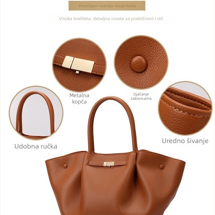 Torba Tote s uzorom liči, velika kapaciteta, za rameni i nošenje u ruci, New York stil, luksuzan izgled