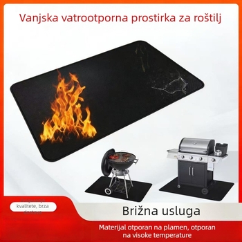 Vatrootporna podloga za roštilj, visoko temperaturna silikon izolacijska podloga za kampiranje na otvorenom