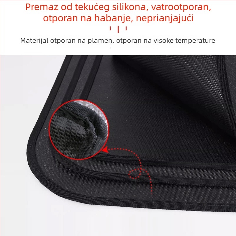 Vatrootporna podloga za roštilj, visoko temperaturna silikon izolacijska podloga za kampiranje na otvorenom