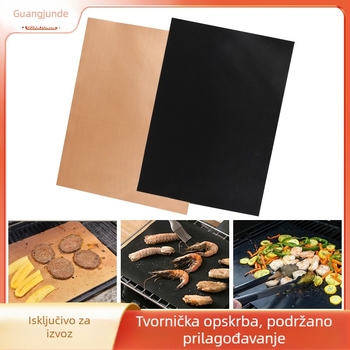 Teflonska podloga za roštilj visokotemperaturna, neprijanjajuća, sa staklenim vlaknima, za vanjsku upotrebu i pizzu