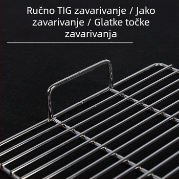 Pravokutna mreža za roštilj od nehrđajućeg čelika — prilagodljiva za vanjsku upotrebu