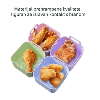 Silikonska unutarnja podloga za fritezu na zrak i pleh za pečenje – višenamjenska, ponovno upotrebljiva podloga za roštilj, otporna na visoke temperature