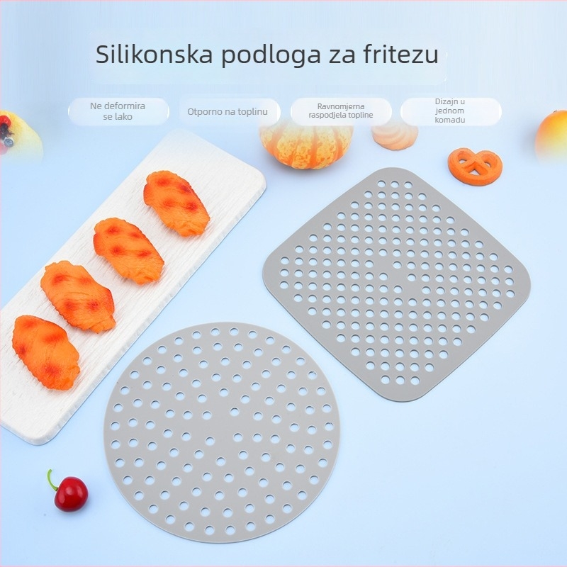 Silikonska podloga visoke temperature za air fryer, silikonska podloga, kućna podloga za pečenje, tepsija za pečenje, podloga za pečenje
