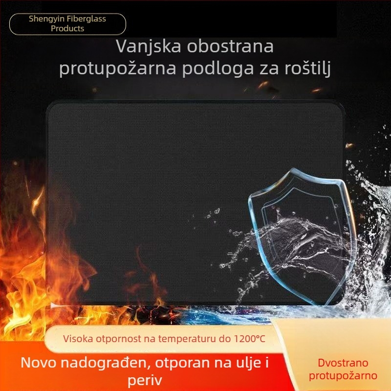 Vatrootporna izolacijska podloga za kampiranje i roštilj, od staklenih vlakana