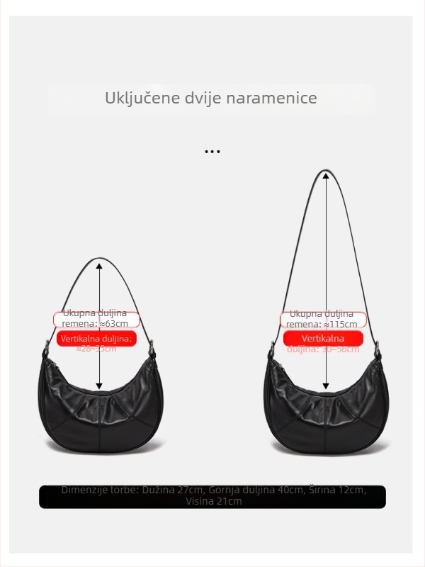 Ženska torba od prave kože s motivom oblaka, nišni dizajn, veliki kapacitet, crossbody torba