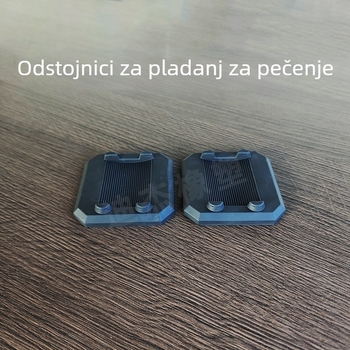 8-dijelni set podložaka za niveliranje ploče Blackstone roštilj, crni gumeni nivelator BBQ