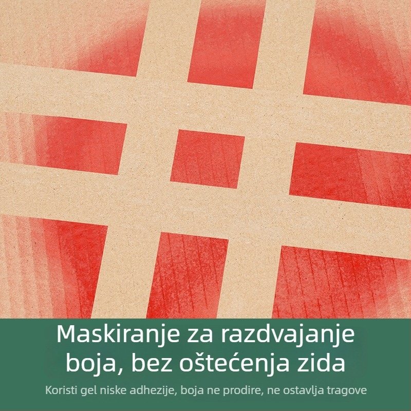 50 m žuta maskirajuća papirnata traka za lakiranje automobila i namještaja, visoka adhezija