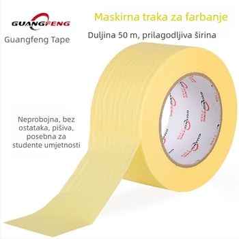 Bež maskirajuća traka od papira otporna na visoke temperature za bojanje i dekoriranje