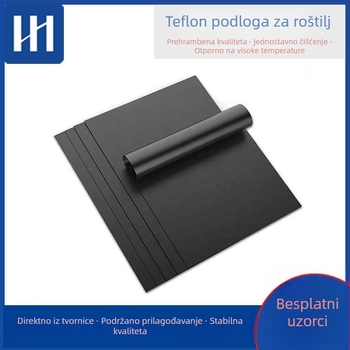 Neprijanjajući podložak za roštilj od staklenog vlakna, vanjska višenamjenska podloga za grill, otporna na visoke temperature s Teflon premazom