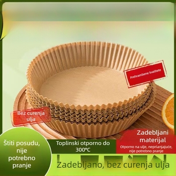 Parchment papir za air fryer – otporan na visoke temperature, upija masnoću, silikonizirani premaz, kraft papir za pečenje
