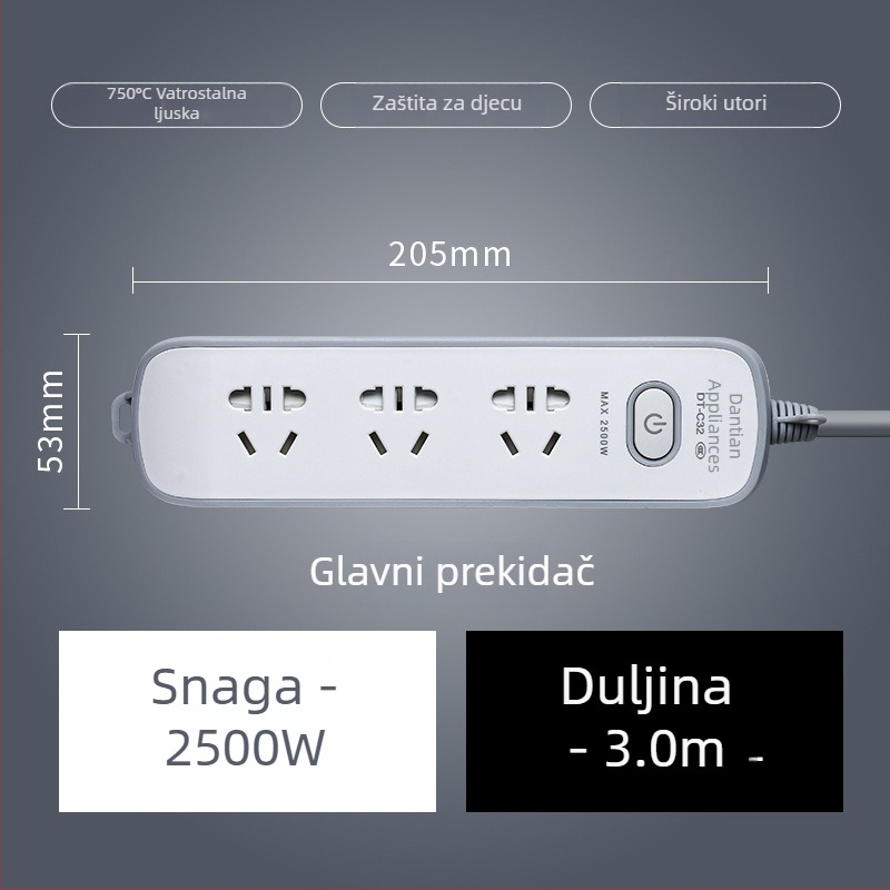USB produžni kabel s USB priključcima, novi državni standard, višenamjenska utičnica za dom i ured
