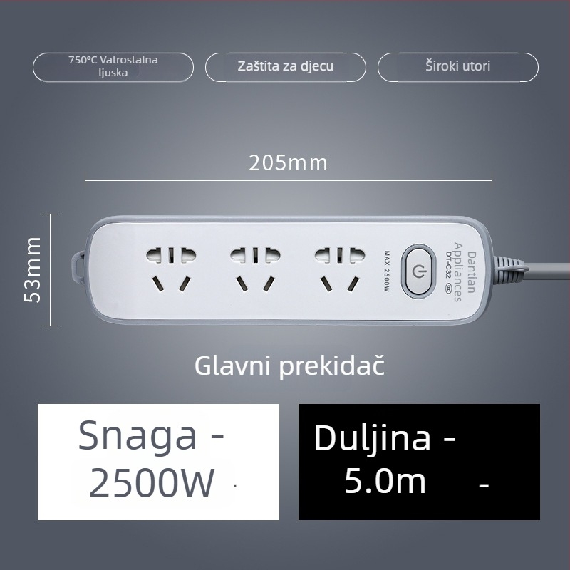 USB produžni kabel s USB priključcima, novi državni standard, višenamjenska utičnica za dom i ured