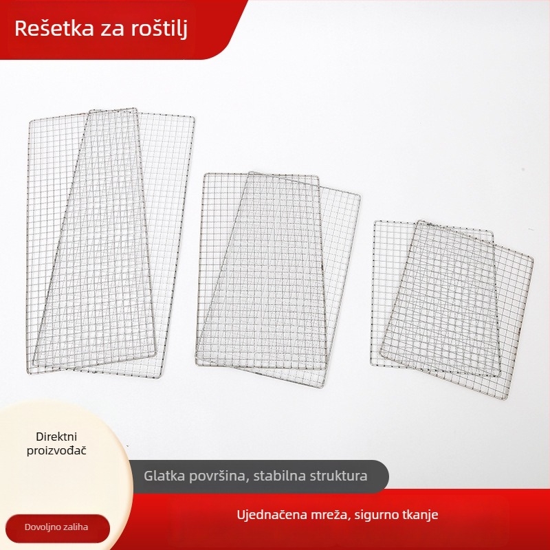 Prilagođena mreža za roštilj za tofu – pravokutna mreža od nehrđajućeg čelika za vanjsku upotrebu