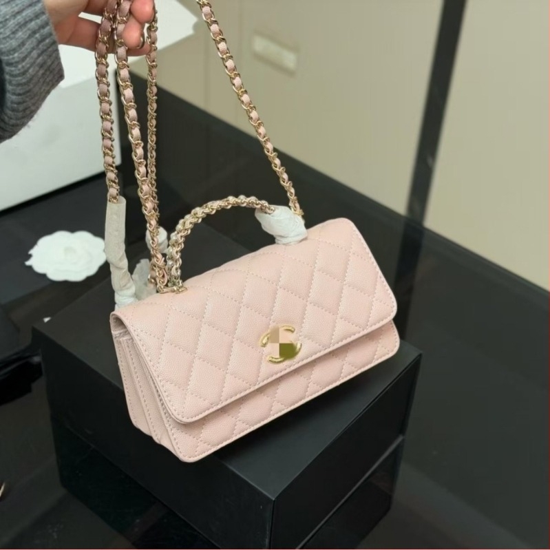 Torba od prve kože s bisernom ručkom i lančanim remenom, dijamantno šivanje, elegantna za rame ili crossbody
