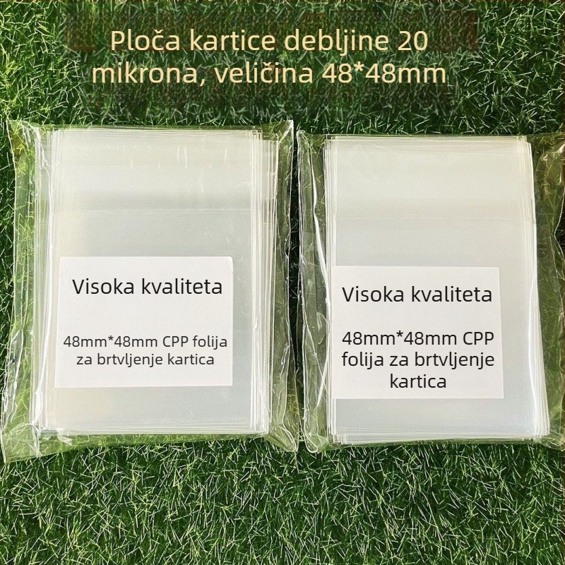 Ziplock vrećica, samoljepljiva, debeli film od 12 mil, okrugla zaštitna vrećica za kartice od 20 mil, veličina 6,2×6,2