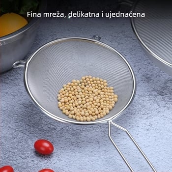 Sito od nehrđajućeg čelika 304, ultrafino filtriranje za sojino mlijeko, s dvije drške, velikog promjera
