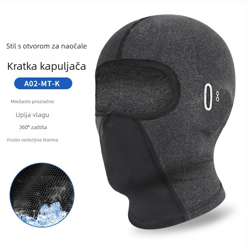 Maska za sunčevu zaštitu za motocikl – potpuno lice, Ice Silk tkanina, UV zaštita