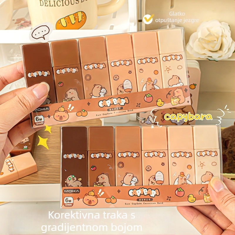 Korektivna traka Kapibara, velika kapaciteta, za učenike, prijenosna i kompaktna s gradijentnim dizajnom