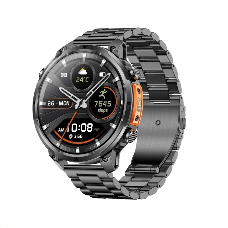 MK100 pametni sat s GPS-om za outdoor sport, 1,7-inčni veliki zaslon, višefunkcionalno praćenje zdravlja, Bluetooth pozivi